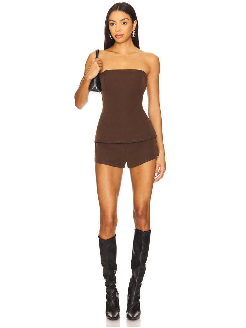Superdown Revolve Daija Short Set in Brown